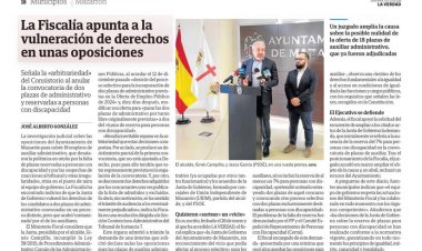 Partido Popular de Mazarrón: La Fiscalía señala una posible vulneración de derechos fundamentales en las oposiciones del Ayuntamiento de Mazarrón.