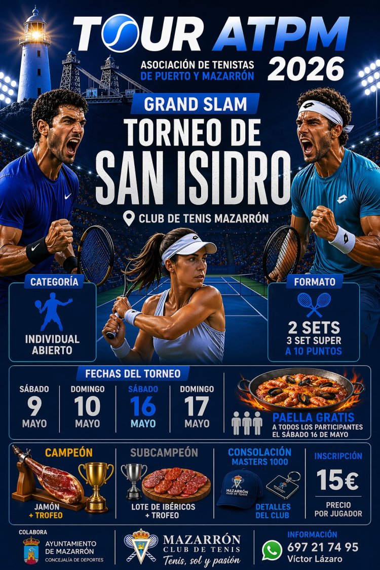 Presentado el próximo torneo de tenis en Mazarrón