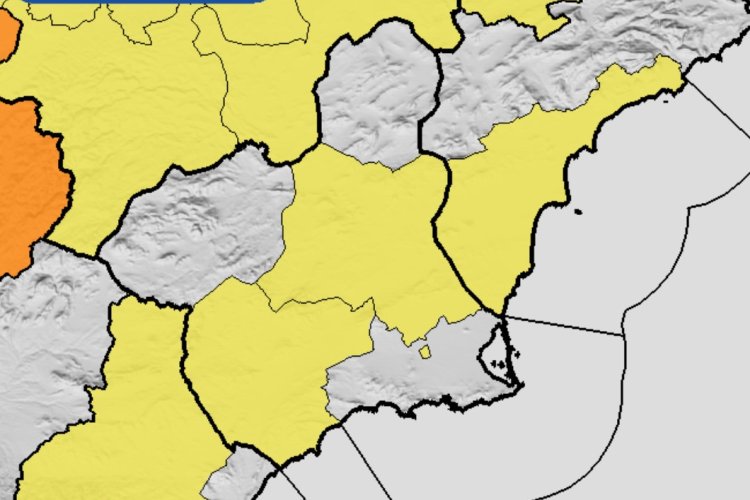 La AEMET amplía el aviso amarillo por temperaturas de 38º hoy a la Vega del Segura y el Guadalentín
