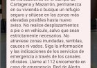 Mazarrón, bajo aviso rojo por lluvias: AEMET eleva al máximo la alerta ante el riesgo de inundaciones