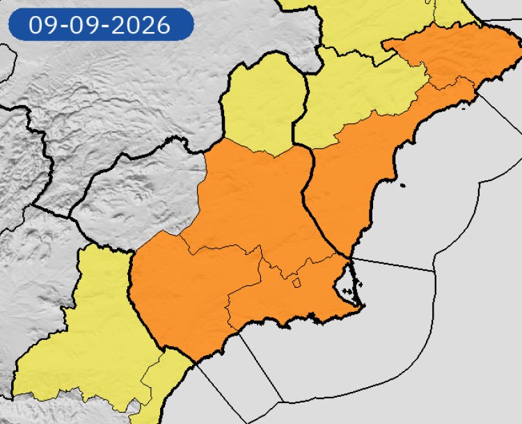 Mazarrón permanecerá este miércoles en aviso naranja por tormentas