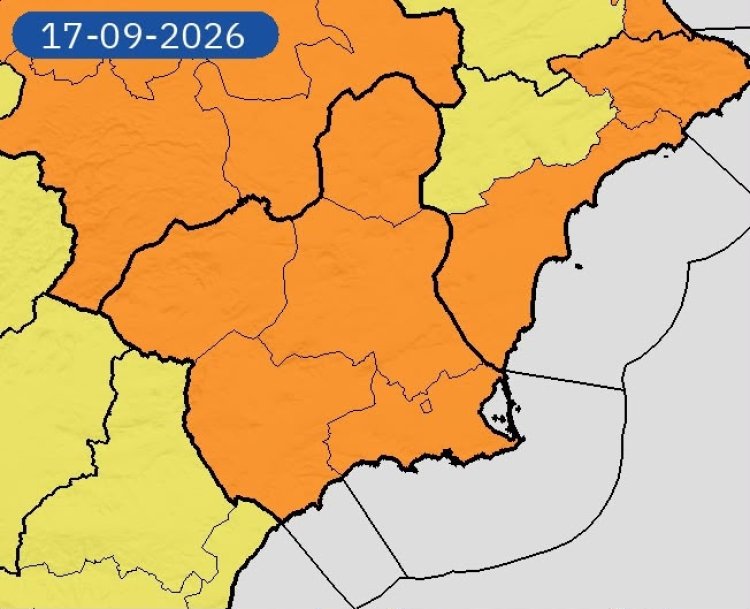 ACTUALIZACIÓN: Meteorología emite aviso naranja por lluvia de 50 litros por metro cuadrado en una hora y 80 litros en 12 horas mañana jueves