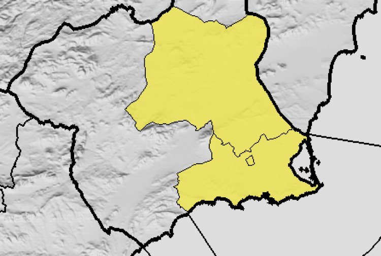La AEMET activa el aviso amarillo por lluvias en Mazarrón para este miércoles